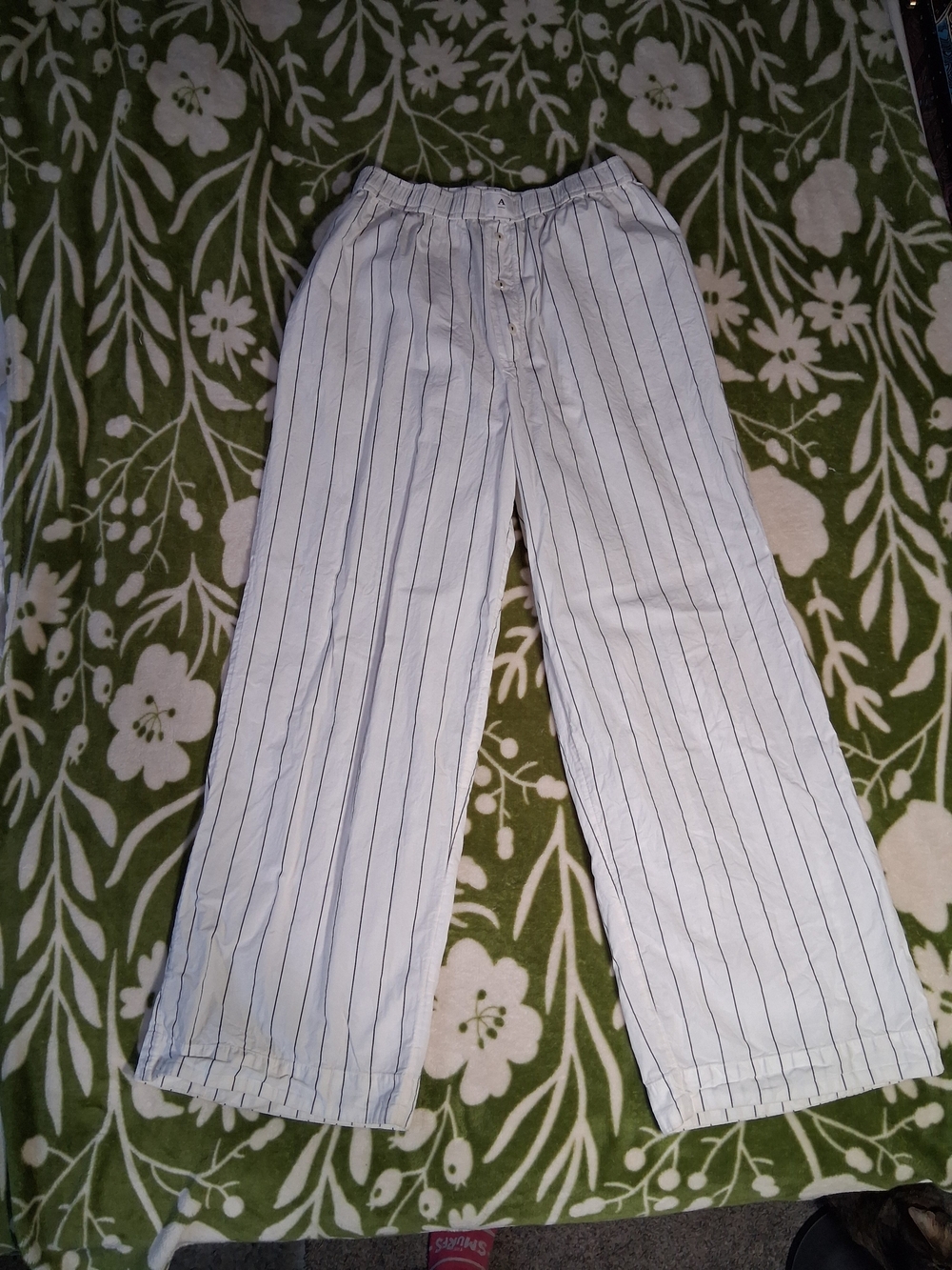 Anthropologie White Striped Pants S